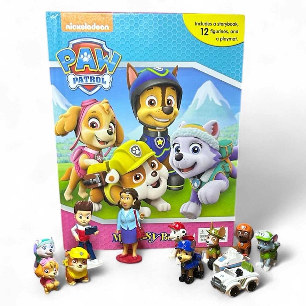 Paw Patrol My Busy Book Storybook With Figurines‎ No Playmat Missing Mat